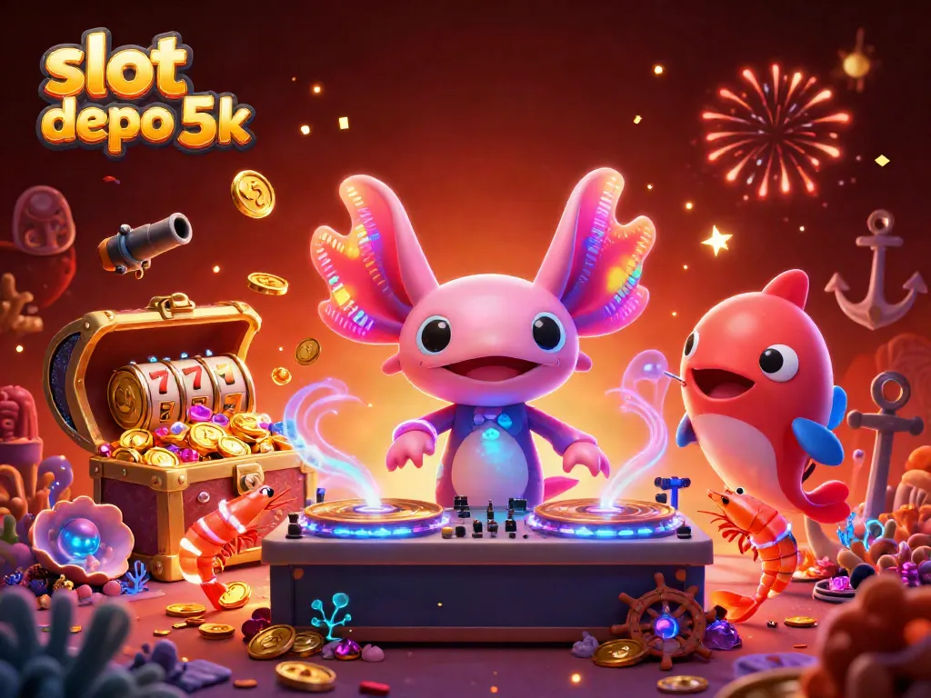 Experience vibrant gameplay with slot depo 5k showcasing a neon-themed underwater casino scene.