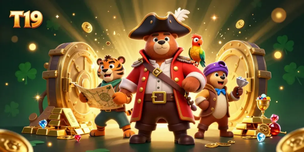 Engage with T19’s thrilling gaming adventure featuring a pirate bear and his fierce crew.