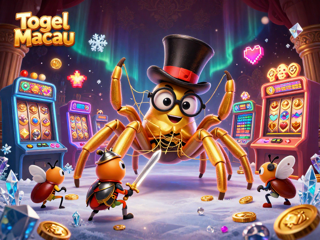 Experience thrilling gaming with Togel Macau in this vibrant 3D casino illustration featuring unique characters.