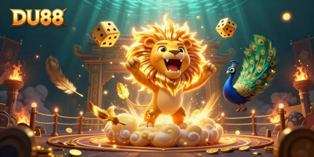 Experience thrilling gameplay with DU88 in an energetic casino scene full of dynamic elements.