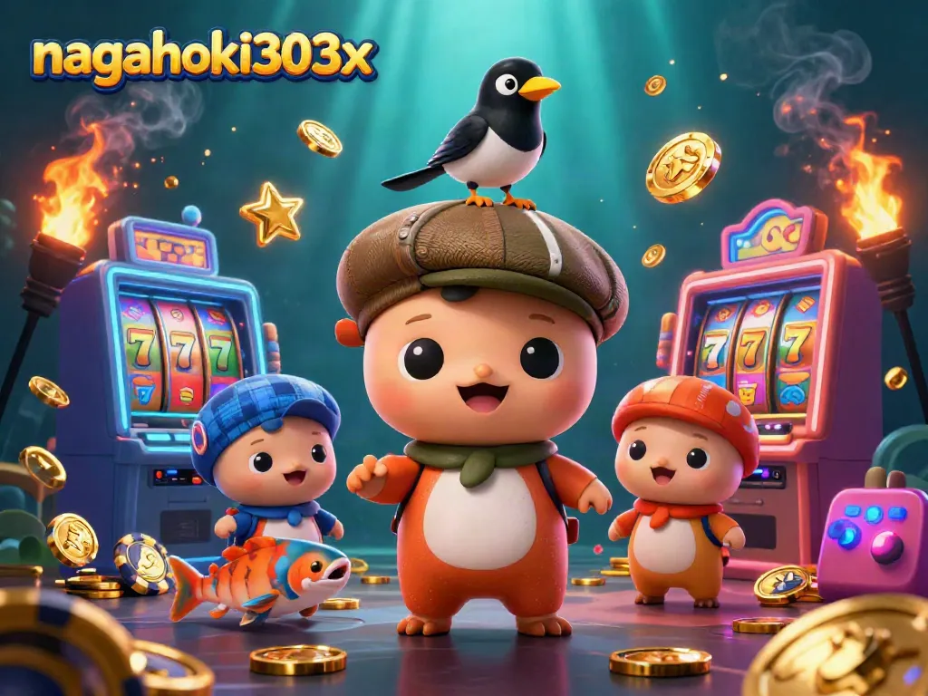 Mainkan bonus menarik di nagahoki303x dengan ilustrasi lucu monster Loch Ness dan teman angsa.