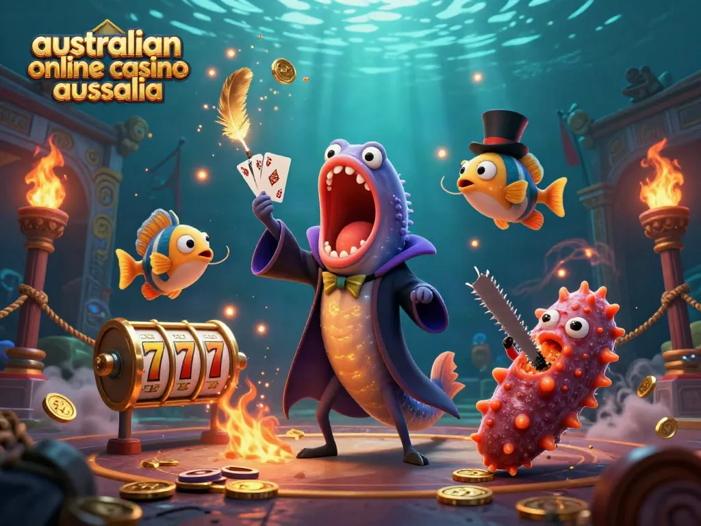 Experience thrilling card tricks by the bioluminescent eel in this australian online casino australia scene.