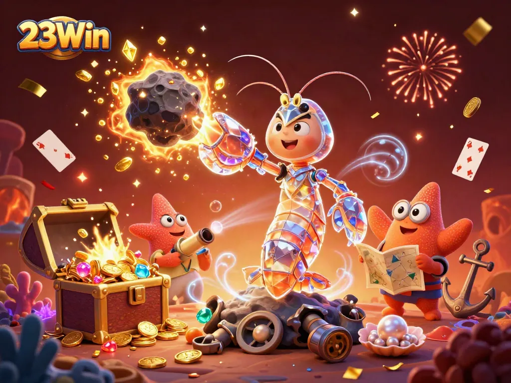 Experience thrilling wins with 23Win's dynamic casino adventures featuring vibrant underwater treasures.