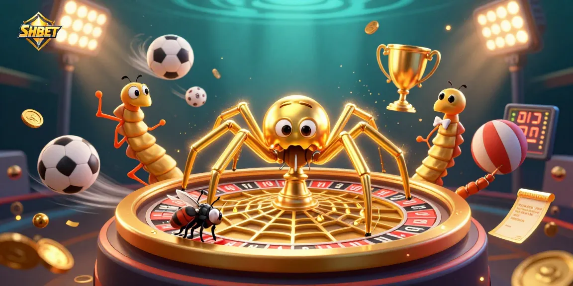 Experience dynamic betting action with SHBET in a vibrant 3D casino scene.