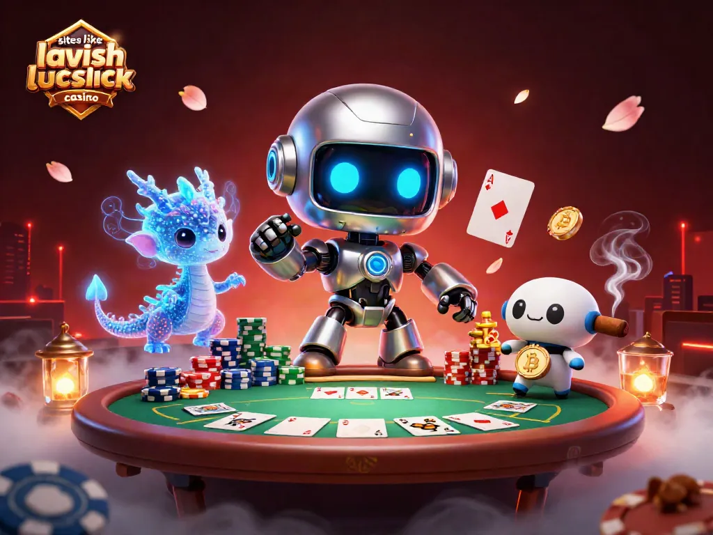 Play exciting games on sites like lavish luck casino in this vibrant 3D scene.
