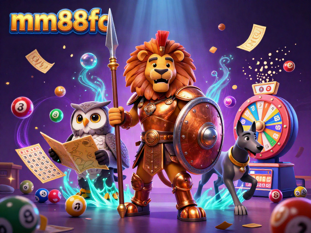 Engage in thrilling gaming with mm88fc as vibrant lottery elements brighten the scene.