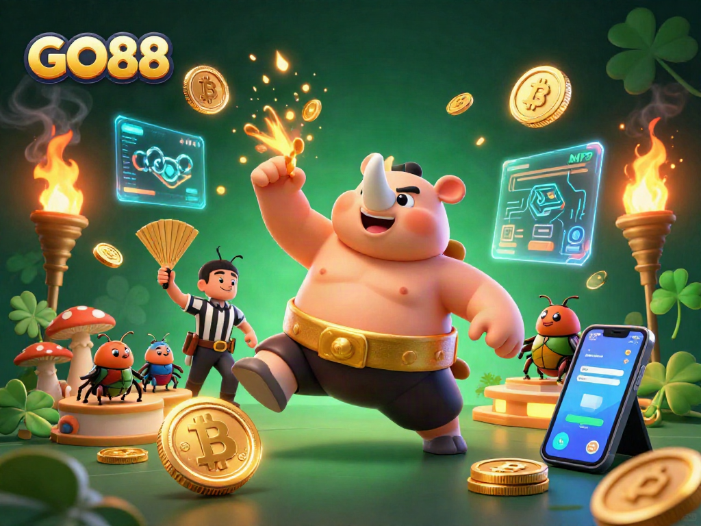 Engage with GO88's thrilling gameplay experience featuring a dynamic casino scene.