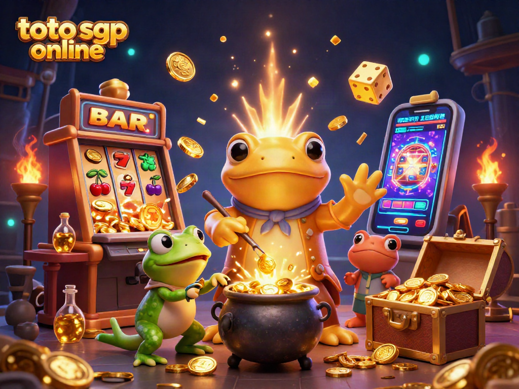 Experience thrilling gameplay with toto sgp online through a vibrant 3D casino scene.