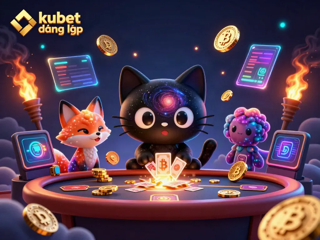 Join the excitement at kubet đăng nhập with cosmic characters and vibrant gambling elements.